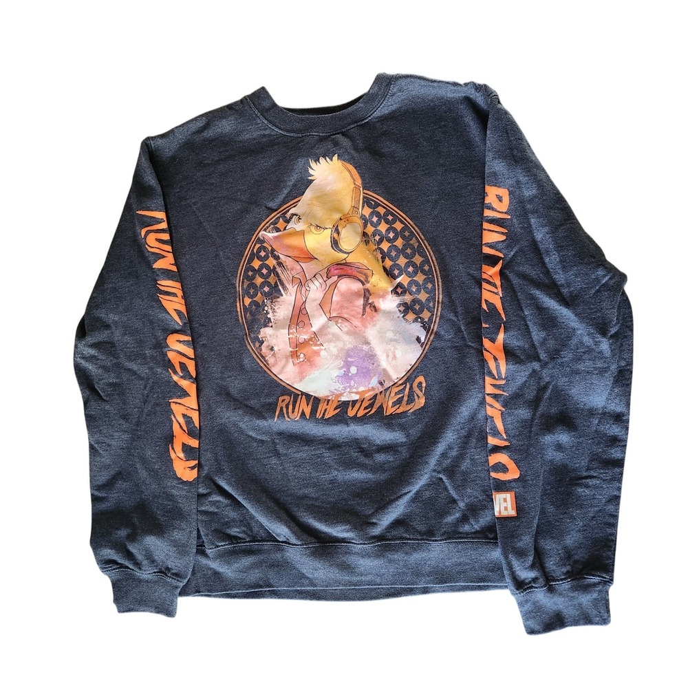 Marvel Run The Jewels Howard the Duck Sweatshirt Mens Medium Charcoal RTJ Crew
